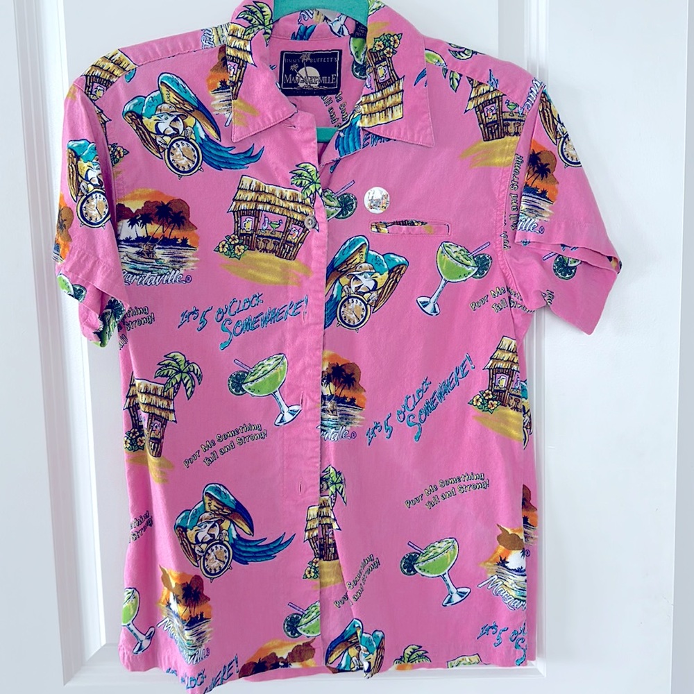 Margaritaville Shortsleeved Button-up Blouse